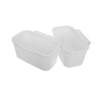 IWOWHERO 2pcs Bedside Shelf Storage Basket for Bunk Bed Dormitory Hanging Organizer Plastic Storage Bins Space-saving Bedside Caddie for College Students
