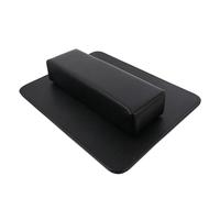 IWOWHERO 2pcs Black Pu Leather Manicure Hand Pillow Set Firm Support and Comfortable Arm Holding, for Protecting Workbench from Cosmetics and Nail Polish, for Nail Enthusiasts and Ladies