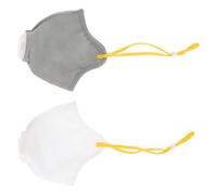 IWOWHERO 2pcs Breathable Dog Muzzle for Pets, Anti-bite and Anti-barking Mouth Cover Made of Non-woven Fabrics, Helps Control Unwanted Behaviors, for Outdoor Walks and Training Random Color