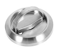 IWOWHERO 2pcs Brushed Stainless Steel Hidden Recessed Sliding Door Handles Smooth Rotation Concealed Flush Ring Pulls for Barn Doors Background Wall Embedded