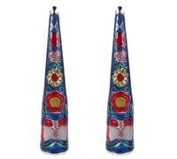 IWOWHERO 2pcs Chinese Ancient Queen Fingernail Claws Cosplay Finger Nail Tips Fingertip Jewelry 8cm Imperial Style Costume Accessory for Halloween Party and Dance