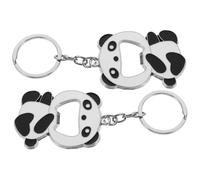 IWOWHERO 2PCS Creative Cartoon Panda Keychains Stylish Key Decoration with Bottle Opener Function for Men Women Cute Animal Charm Gifts