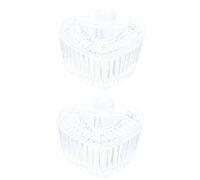 IWOWHERO 2pcs Crystal Cup for Nail Art Decor Mini Glass Cup Lid for Manicure Using As Storage