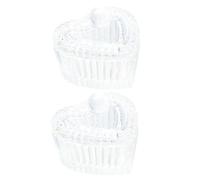 IWOWHERO 2Pcs Crystal Nail Liquid Cups with Lid Mini Storage Holder for Manicure Nail Art Mixing Acrylic Powder Beauty Tools for Salon and Beginners