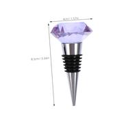 IWOWHERO 2Pcs Crystal Wine Bottle Stoppers with Air-Tight Seal Decorative Purple Wine Bottle Closures for Kitchen Dining Bar Easy to Install and Clean