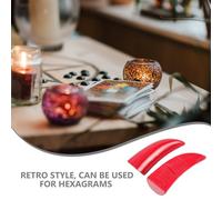 IWOWHERO 2pcs Divination Crescent Cups Retro Feng Shui Spiritual Tool for Home Decoration and Daily Use Red Glossy Surface with Religious Meaning