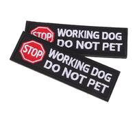 IWOWHERO 2pcs Dog Strap Patches for Service Dog Harnesses Training Accessories Do Not Pet and Working Text for Reactive Pets