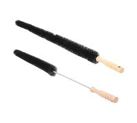 IWOWHERO 2pcs Dryer Vent Lint Cleaner Brush with Long Handle and Soft Bristles for Efficient Cleaning Dryer Duct and Inner Wall, Plastic and Wood Material, Ergonomic Design for Easy Use