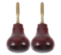 IWOWHERO 2PCS Ergonomic Solid Wood Walking Cane Handle Replacement Grip Non-Slip Polished Crutch Adapter for Elderly Support with Easy Installation and Comfortable Grip