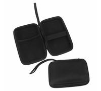 IWOWHERO 2pcs EVA Storage Case for Electronics Portable Rectangle Travel Box with Zipper Hard Protective Carrying Case for Home and Travel Black