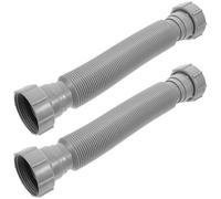 IWOWHERO 2pcs Expandable Flexible Sink Drain Hose Plastic Waste Tubing for Kitchen Bathroom Washbasin Lightweight Drainage Pipe Extender Preventing Leakage Easy Installation