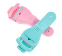 IWOWHERO 2pcs Eyelash Curlers with Refill Rubber Pads Compact Plastic Eyelash Clamp for Safe Easy Curling Portable Makeup Tool in Pink and Blue