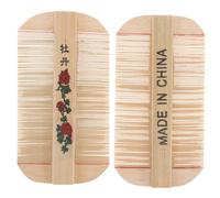 IWOWHERO 2pcs Fine Tooth Bamboo Comb Set for Lice Removal Dandruff Treatment and Scalp Massage Double-sided Natural Wooden Comb for Kids and Pets