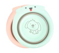 IWOWHERO 2pcs Folding Wash Basins for Toddlers and Newborns, Portable Foldable Baby Washbasins, Small Lightweight Wash Tubs for Travel and Home Use, Green and Pink