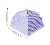 IWOWHERO 2pcs Food Covers Square Blue Pink Checkered Meal Protectors Foldable Food Tents for Kitchen Table Outdoor Use Fly and Vermin Prevention Smooth Edges Safe for Skin