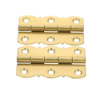 IWOWHERO 2pcs Golden Brass Piano Music Stand Hinges Retractable Folding Bookcase Hinge Cabinet Accessories Without Screws for Piano Keyboard and Furniture