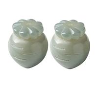 IWOWHERO 2pcs Gradient Green Carrot Bodhi Root Decorative Spacer Beads for Jewelry Making DIY Crafts Accessories