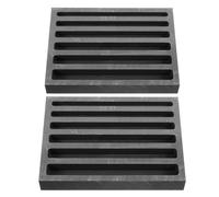 IWOWHERO 2pcs Graphite Casting Ingot Mold with 6-Slots Metal Melting Casting Crucible Reusable for Smelting Aluminum Gold Silver Copper Brass Zinc Refining Tool