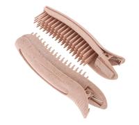 IWOWHERO 2pcs Hair Volumizing Root Clips for Curly Hair Seamless No-marks Design Fluffy Bangs Volume Clip for Women Comfortable Natural Lift Easy Use at Home and Salon Orange