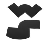 IWOWHERO 2pcs Hairline Shaping Tool Scale Beard Shaping Card Type Barber Enhancement Template Neckline Shaving Guide for Precise Grooming