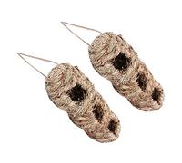 IWOWHERO 2pcs Hand-woven Bird Nests Decorative Birdhouses for Garden Compact Design Outdoor Bird and Nature Enthusiasts