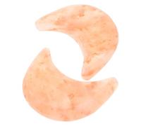 IWOWHERO 2pcs Handmade Himalayan Mineral Salt Soap Bars Moon Shape Exfoliating Body Salt Scrub for Spa Wellness Foot Spa Deep Cleansing Moisture Resistant Skin Care