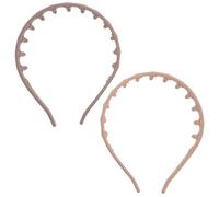 IWOWHERO 2pcs Headband with Teeth: Stretchable Silicone Comb Headband - No Pressure Reversible Hair Clasp for Women - Valentines Day Style 2