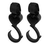 IWOWHERO 2PCS Heart Shaped Rotatable Pushchair Hooks for Bags - Universal Stroller Hanger Clips - Buggy Shopping Hooks for Pram Handles and Hanging Baskets