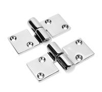 IWOWHERO 2pcs Heavy Duty Stainless Steel Hinges Reinforced Thickness Corner Cabinet Hinges for Building Public Facilities Furniture Door Replacement