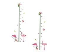 IWOWHERO 2pcs Height Measurement Decal Growth Ruler Wall Sticker for Height, Cartoon Creative Style with Assorted Color PVC Material, Environmentally Friendly Design for Children's Spaces