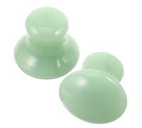 IWOWHERO 2pcs Jade Mushroom Gua Sha Tools for Face Neck Arms Hot Rocks Massage Stones Multi-Functional Facial Scraping Massage for Skin Care Spa and Home Use