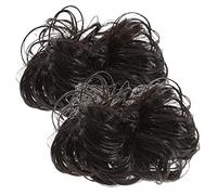 IWOWHERO 2pcs Large Hairpin Curly Hair Bun Clip Women Hairpiece for Messy Bun Style Ponytail Extension