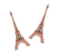 IWOWHERO 2pcs LED Eiffel Tower Decor Figurines Made of Zinc Alloy and Plastic, Chic Design for Wedding Decoration and Creating A Warm Family Atmosphere, for Desktop Or Places
