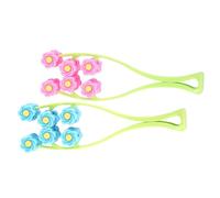 IWOWHERO 2PCS Manual Facial Care Roller Massager for Skin Tightening, Pink and Blue Face Beauty Tool for V-Shaped Slimming and Facial Massage in Home Use
