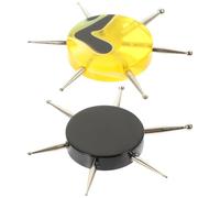 IWOWHERO 2pcs Multi-functional Nail Art Pen Set with Dual Heads Nail Dotting and Clay for Manicure and DIY Craft Black and Yellow Color Suitable for Design and Pottery Carving