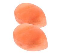 IWOWHERO 2pcs Natural Himalayan Mineral Salt Blocks Shape Exfoliating for Shower Spa Crystal Soap for Body Scrub and Massage Hand-carved Wellness Tool for Sensitive