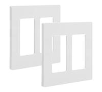 IWOWHERO 2pcs Outlet Faceplate Cover Plastic White Easy Replacement Secure Fit for Home and Commercial Spaces
