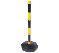 IWOWHERO 2pcs Plastic Delineator Posts Traffic Cones with Adjustable Height and Hollow Base Fillable for Garage Parking Stops and Traffic Control