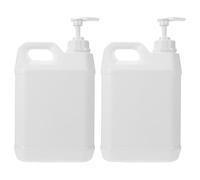 IWOWHERO 2pcs Plastic Shower Body Wash Dispenser Bottle 2.5l Large Capacity Refillable Pump Container for Shampoo, Hand Soap Shower Gel Salon Kitchen Use