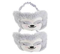 IWOWHERO 2pcs Plush Sleep Eye Mask for Cartoon Animal Design Breathable Soft Sleeping Mask with High Light Blocking Skin Friendly Nap Blindfold for Travel Home Office