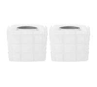 IWOWHERO 2pcs Portable Manicure Toolbox Nail Art Supply Storage Box Compartment Design Practical and Stylish Organizer for Professional Nail Care Kits and Home Use