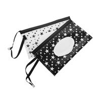 IWOWHERO 2pcs Portable Wipes Dispenser Bag with Flip Lid for Travel and Bedside Reusable Tissue Holder with Hanging Design and Convenient Wipe Travel Case for Stroller and Home Use