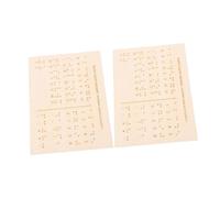 IWOWHERO 2pcs Portable Wooden Braille Alphabet Numbers Board with Raised Dots Braille Learning Tool for Blind Education Lightweight Teaching Aid for Students and Visually Impaired