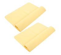 IWOWHERO 2pcs Pottery Clay Throwing Pads 43x32cm Yellow Absorbent Wedging Cloth for Ceramic Wheel Bats Pottery Machine Accessories Sculpture Base Cloth for Potters Artists