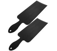 IWOWHERO 2Pcs Professional Large Hair Dyeing Board with Curved Design Textured Smooth Sides Hairdressing Styling Tool for Salon and Home Use Comfortable Plastic Bangs Mask