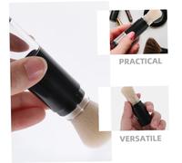 IWOWHERO 2pcs Refillable Powder Foundation Brush with Integrated Bottle Travel Blush Applicator Brushes with Flat Synthetic Fibers Portable Powder Dispensing Makeup Tools for Precise