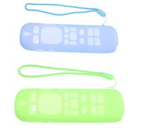 IWOWHERO 2Pcs Remote Protective Shell Silicone Case Compatible with Tcl Voice Remote Pro Slip Sweat Resistant Design Easy Installation Full Access to All Functions Fit Glow