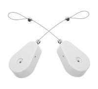 IWOWHERO 2pcs Retractable Anti-Theft Steel Wire Security Cable Lock Box Adhesive, 1m Length Anti-Lost Security Tether for Remote Control, Phone, Tablet Safety Cable