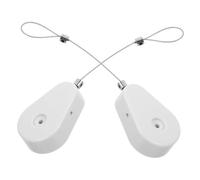 IWOWHERO 2pcs Retractable Security Tether Steel Wire Anti-lost Rope for Remote Controls Tv Dvd Lock Box with Adhesive Auto Cable Retraction for Home Office Commercial Use