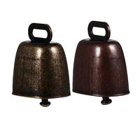 IWOWHERO 2Pcs Retro Lost Pet Iron Bell for Livestock Bell for Cows Horses and Sheep Lightweight Durable Design for Farming and Decoration